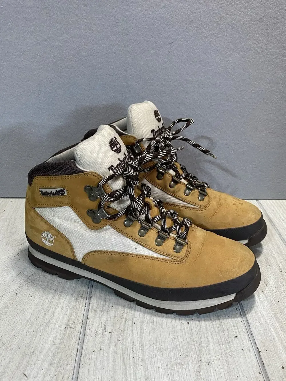 Timberland Euro Hiker Boots Nubuck Leather Wheat Size 10.5 Men’s
